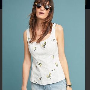 Anthropologie Vanessa Virginia Embroidered Top